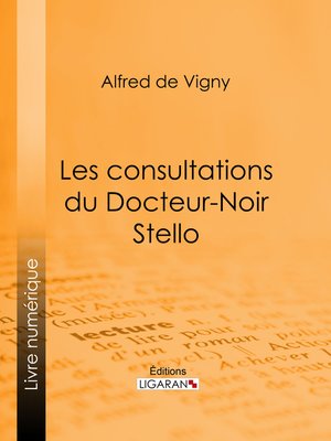 cover image of Les consultations du Docteur-Noir--Stello
